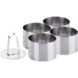 Nar Kalıp Paslanmaz Metal Parfe Kalıbı 850 ml 4'lü Set Ahşap Renk Özellikli