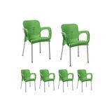 Nar Sokagi 6 Adet Metal Ayakli Plastik Sandalye Koltuk 6'Li Set