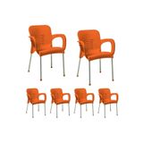 nar sokağı 6 Adet Metal Ayaklı Plastik Sandalye