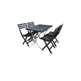 nar sokağı 60x90 cm Katlanır Masa 4 Adet Katlanır Sandalye Bahçe Balkon Piknik Masa Takımı