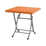 Nar Sokağı 80x80 Metal Ayaklı Katlanabilir Bahçe Balkon Masası Teak
