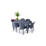 Nar Sokagi Bambu 90X150 Cm Camsiz Rattan Bahce Balkon Masa Takimi