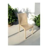 Nar Sokağı Kolsuz Rattan Sandalye Kapiçino