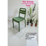 Nar Sokağı Loras Kolsuz Sandalye Bahçe, Balkon ve Cafe Sandalyesi Yeşil