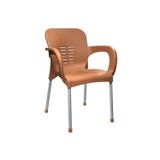 Nar Sokağı Metal Ayaklı Plastik Sandalye Koltuk Teak