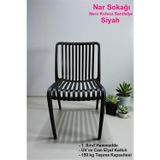 Nar Sokağı Nero Kolsuz Sandalye Bahçe, Balkon ve Cafe Sandalyesi Siyah