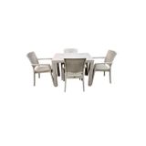Nar Sokağı Zeugma Beyaz 70x100 Cm Camsız Rattan Bahçe Balkon Masa Takımı Kapiçino