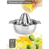 Narenciye Sıkacağı Paslanmaz Portakal Sıkacağı Krom Limon Sıkacağı Çap 17 cm