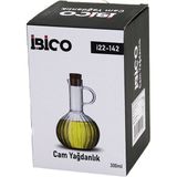 Nargo Mini Cam Yağdanlık Çizgili Desen 300ML Ahşap Bambu Mantar Tıpa