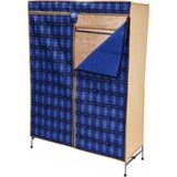 Nargo Portatif Gardrop Metal Iskelet - Bez Örtü 42X105CM - Ahşap