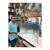 narım 4 Kanatlı Büyük Boy 40X160 CM Kamp Metal Rüzgar Kesici Rüzgarlık - Yağ Sıçratmaz Ocak Arkası