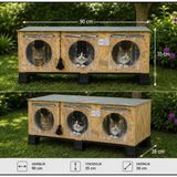 Narım Kedi Evi Kedi Yuvası Özel Isı ve Su Yalıtımlı 3 Kedilik
