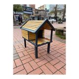 narım Kedi evi kedi yuvası özel tasarım %100 korunaklı iç ve dış mekan 70x45cm ayaklar hariç