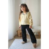 Narin Kids Bayramlık Kot Pantolonlu Kazaklı Kız Çocuk Alt Üst Takım - 3 - 4 Yaş - 000-Siyah