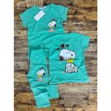 Narin Kids Peanuts Detaylı Yazlık Kız Çocuk Taytlı Alt Üst Takım - Mavi - 5 - 6 Yaş