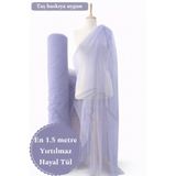 Narin Kumaş Evi Yırtılmaz Hayal Tül Premium Blueberry - Abiye, Düğün, Nişan, Organizasyon, Paketleme, Süsleme Tülü