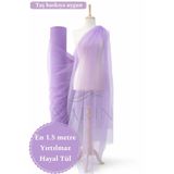 Narin Kumaş Evi Yırtılmaz Hayal Tül Premium Lila - Abiye, Düğün, Kına, Nişan, Organizasyon, Paketleme, Süsleme Tülü