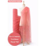 Narin Kumaş Evi Yırtılmaz Hayal Tül Premium Mercan - Abiye, Düğün, Kına, Nişan, Organizasyon, Paketleme, Süsleme Tülü