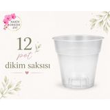 Narin Orkide Evi Plastik Orkide Dikim Saksısı 12 Pot (Cm) Hafif ve Dayanıklı Tasarım - - - --