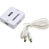 Narita NRT-11140 Mini HDMI To VGA Dönüştürücü Çevirici Adaptör ve Güç Kablosu - Beyaz
