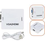 Narita NRT-22104 VGA To HDMI Ses ve Görüntü Çevirici Dönüştürücü Kutu (Kablolu) - Beyaz