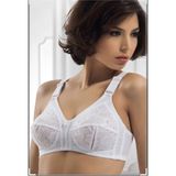 Nariya Kadın Büyük Beden Sütyen Geniş Toparlayıcı Günlük Rahat Sütyen Iç Giyim Battal Çamaşır Toparlayıcı Yarım Atlet - Beyaz - 110