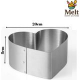 Narkalıp Kalp Kek-Pandispanya Kalıbı En:20 cm Derinlik:8 cm