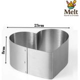 Narkalıp Kalp Kek-Pandispanya Kalıbı En:23 cm Derinlik:8 cm