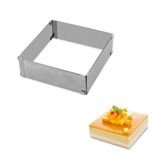 Narkalıp Kare Ayarlanabilir Pasta Kek Pandispanya Kalıbı 20cm-40cm Derinlik 8cm