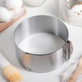 Narkalıp Yuvarlak Ayarlanabilir Kek Kalıbı 16-30cm Derinlik 6cm NRT-003
