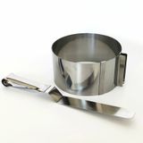 Narkalıp Yuvarlak Ayarlanabilir Kek Kalıbı Ve Sıvama Spatulası 2 Li Derinlik 10cm NRT-034
