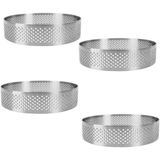 Narkalıp Yuvarlak Delikli Tart Kalıbı 4 Lü 10cm NRT-008
