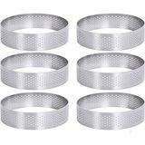 Narkalıp Yuvarlak Delikli Tart Kalıbı Çap 8 Cm 6 Lı NRT-208