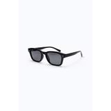 Narkel Siyah Retro Kare Kemik Çerçeve Unisex UV400 Vintage Retro Güneş Gözlüğü