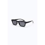 Narkel Siyah Retro Kare Kemik Çerçeve Unisex UV400 Vintage Retro Güneş Gözlüğü