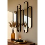 Narkissos Dizayn 100x80 cm Oval Konsol Aynası Lüks Ayna Parçalı Ayna Set Ayna