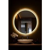 Narkissos Dizayn 80 cm DOKUNMATİK GÜN IŞIĞI LEDLİ BANYO AYNASI KUMLAMALI -SALON-KAFE LED AYNA