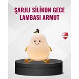 Narnuga Armut Gece Lambası USB Şarjlı Ayarlanabilir LED Işık - Çok Renkli