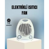 Narnuga Fanlı Elektrikli Isıtıcı – 3 Kademeli Isı Ayarı ve Güvenli Kullanım - Renkli