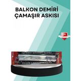 Narnuga Kare Küpeşte Uyumlu Balkon Çamaşır Askısı 25X60 cm Beyaz Pratik - 25 x 60 cm
