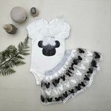Narnuga Miraylife 1-2-3 Yaş Payetli Mickey Nakışlı Kısa Kollu Brode Etekli 2li Kız Bebek Takımı - 2 Yaş - Siyah
