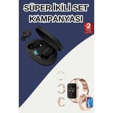 Narnuga Nabız Ölçer Hediye Bileklikli Akıllı Saat ve Dijital Göstergeli Bluetooth Kulaklık Çoklu Şarj Girişi - Çok Renkli