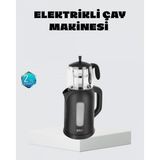 Narnuga Sinbo Elektrikli Çay Makinesi 1.7 L Su Isıtıcı ve Cam Demlikli Güvenli Kullanım
