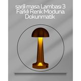 Narnuga USB Şarjlı Dokunmatik LED Masa Lambası – 3 Renk Modu & Dimmer - Çok Renkli