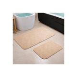 NaRStore Home 2'li Yumuşak Yıkanabilir Banyo Paspası Halısı Klozet Takımı Kahverengi 60x150-60x50