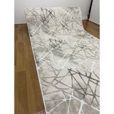 NarStore Home Dinar Mila Taş Gri Kaymaz Taban Yıkanabilir Kesme Yolluk Halı Modern Desen - 100 x 400 cm - Gri - Krem