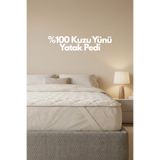 Nart Home %100 Doğal Merinos Yünü Yatak Pedi - Premium Doğal Yün Yatak Şiltesi & Koruyucu