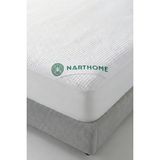 Nart Home Premium 3D Bambu Tasarım Sıvı Geçirmez Fitted Alez - Ultra Sessiz Yatak Koruyucu - 80 x 180 cm - Beyaz
