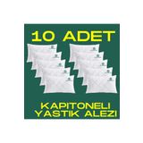 Nart Home Yastık Alezi Seti Pamuklu 10’lu Kapitone Yastık Koruyucu Beyaz