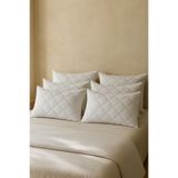 Nart Home Yastık Alezi Seti, Pamuklu, 50x70 cm, Beyaz, Kapitone, 6'lı
